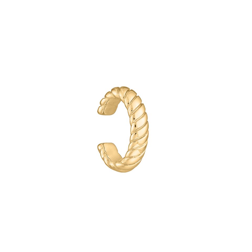 Rope Pattern Ear Cuff 10KT Gold