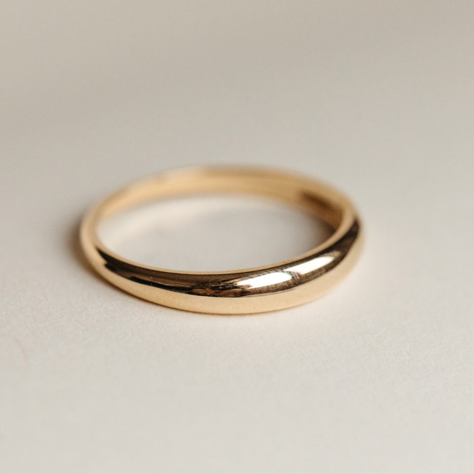 Mini Dome Ring in 10kt Yellow Gold