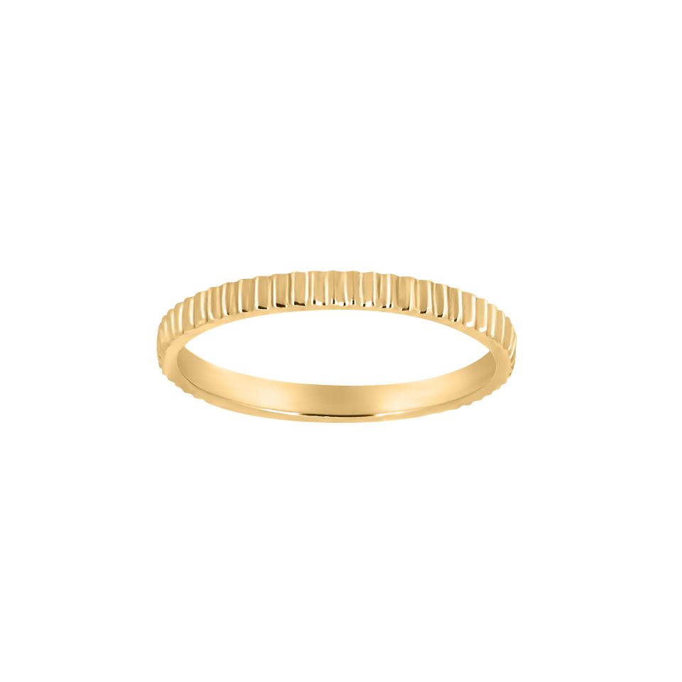 1.9MM Textured Ring in 10kt Yellow Gold