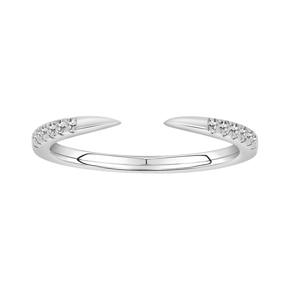 .12 Carat TW Diamond Open Stacking Band in 14kt White Gold
