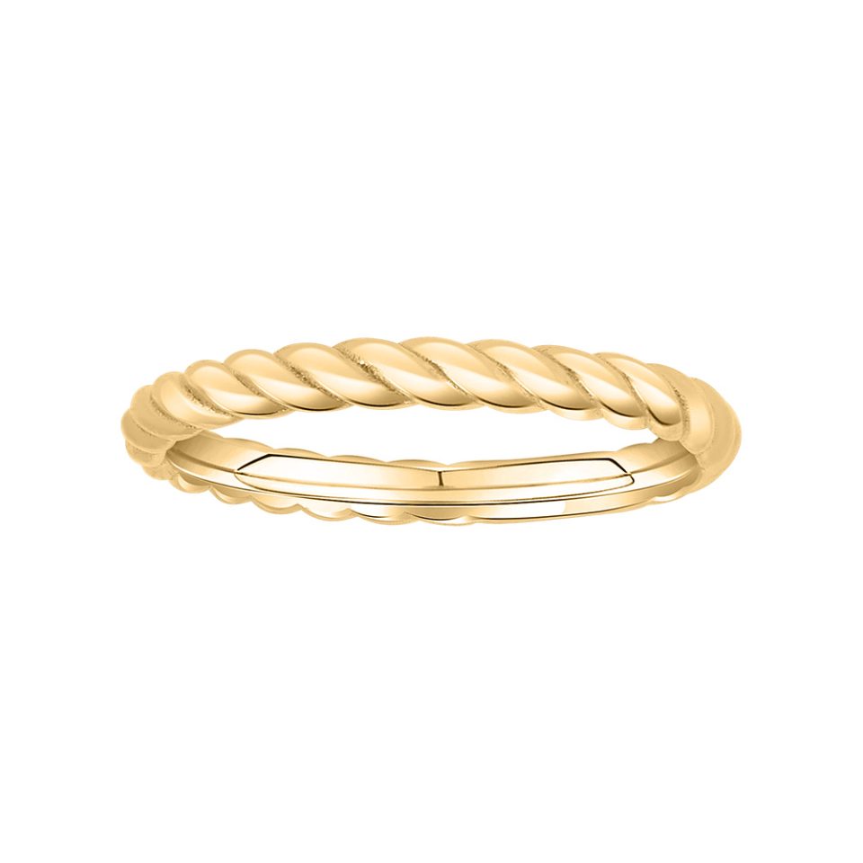 Rope Stacking Ring in 10kt Yellow Gold