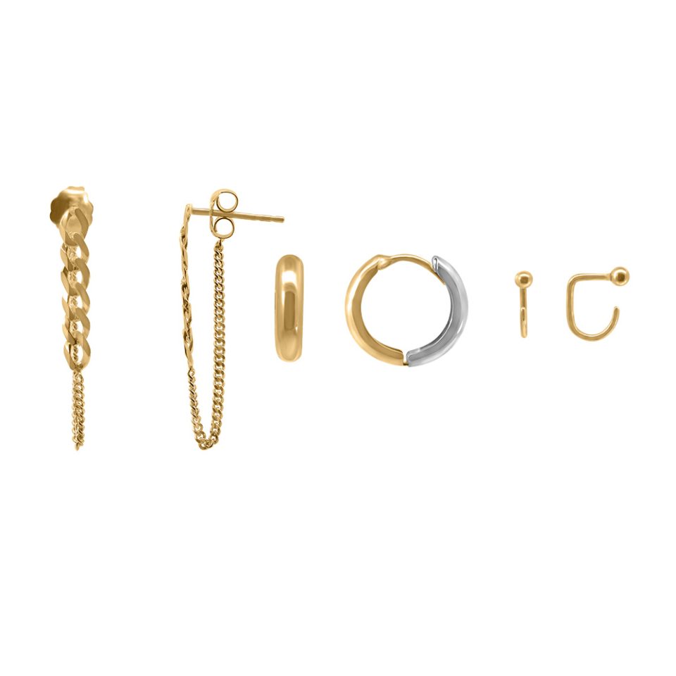 Start Your Stack Earring Edition in 10kt Yellow Gold