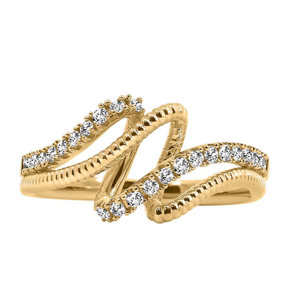 Ring with .25 Carat TW of Diamonds in 10kt Yellow Gold