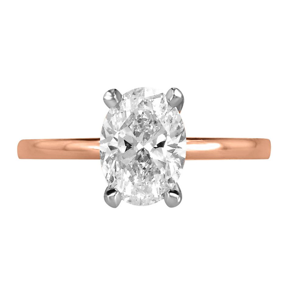 Eternal Rose Gold Oval Diamond Engagement Ring