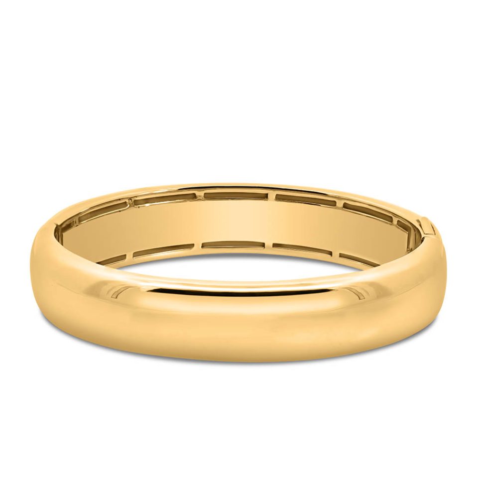 14MM Amelie Round Bangle in Gold Plated Sterling Silver