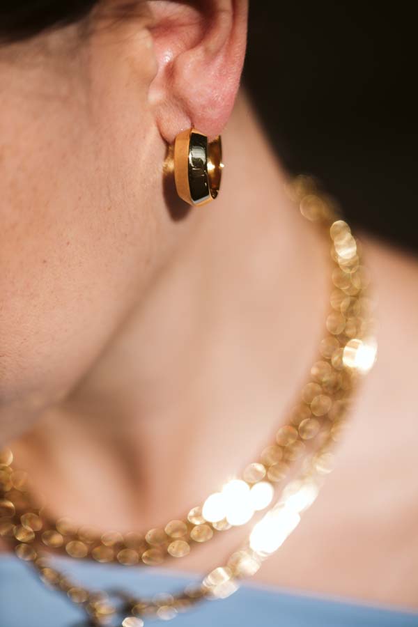 Hoop Earrings in Gold Plated Sterling Silver