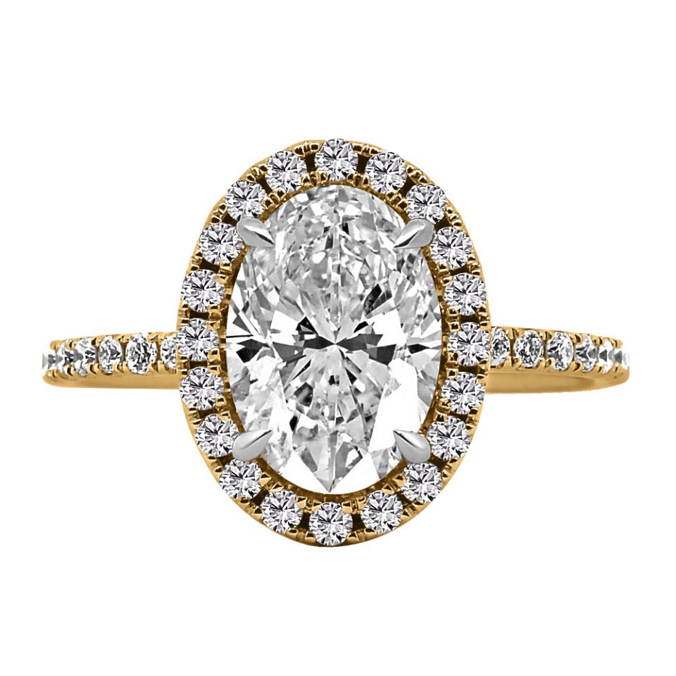 Engagement Ring with 2.50 Carat TW of Lab Created Diamonds in 14kt Yellow Gold