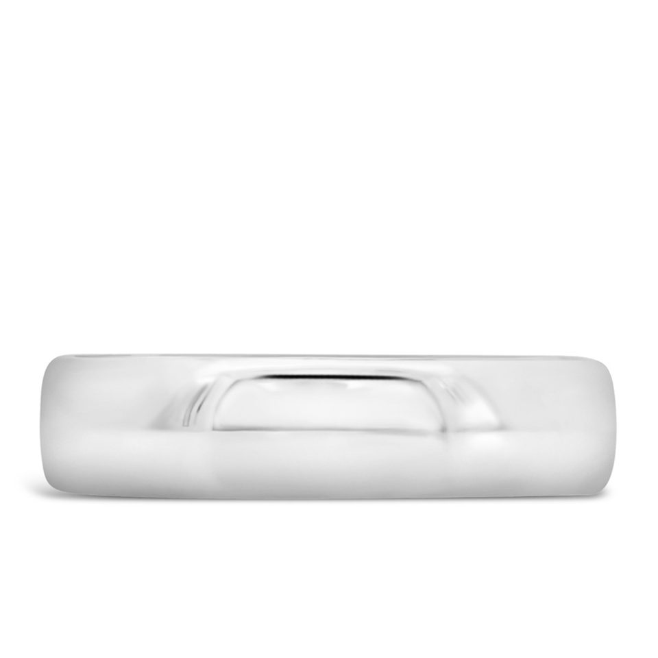 5.5MM Dome Comfort Fit Wedding Band in White Gold