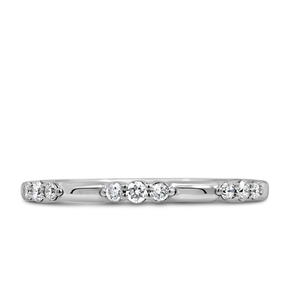 Stackable Ring with .13 Carat TW of Diamonds in 10kt White Gold