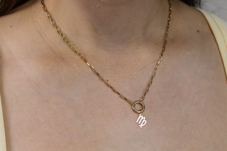 Virgo Zodiac Charm in 10kt Yellow Gold